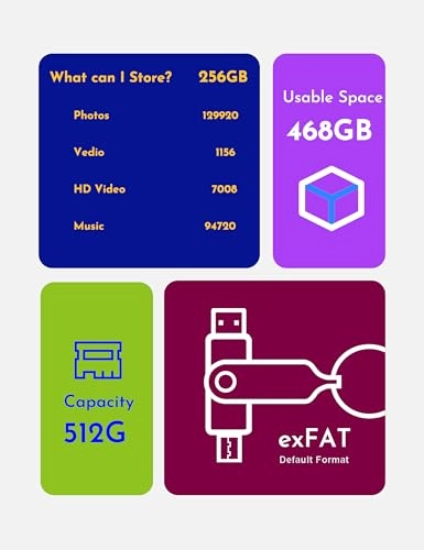USB C 3.1 Dual Flash Drive - 512GB