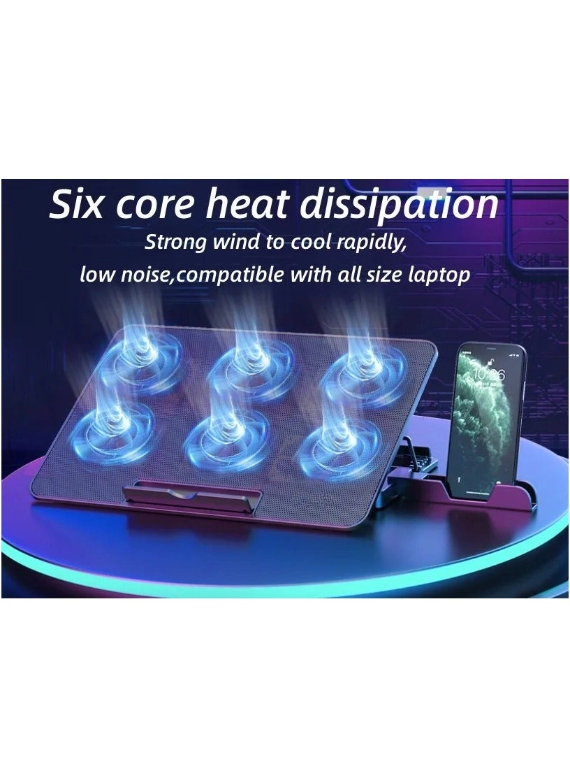 ICE COOREL Gaming Laptop Cooling Pad - 6 Fans 15-17.3 Inch