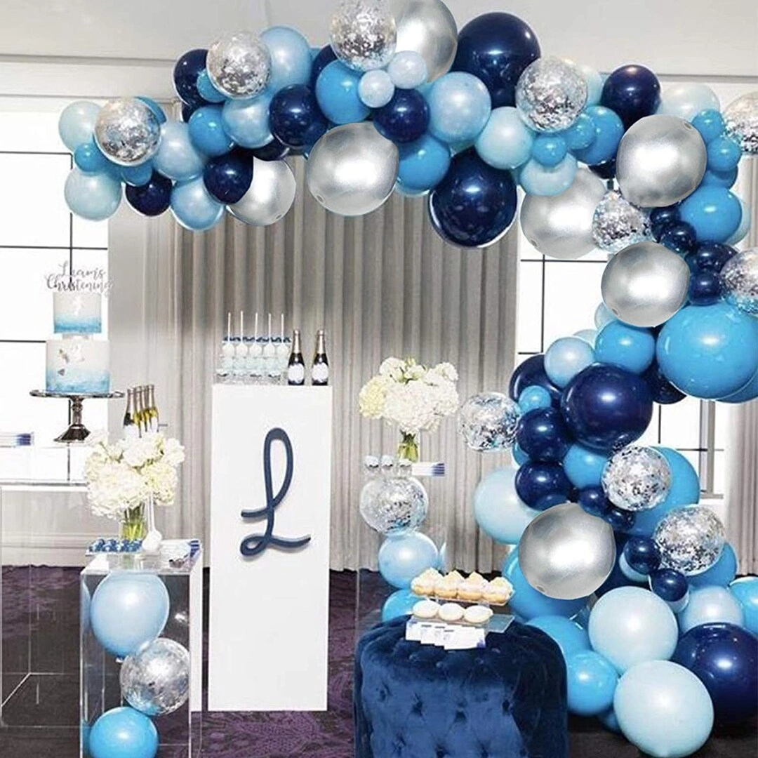 JOLLITY LLC Blue Balloons - 100 Pack Baby Shower Birthday Party Event Celebration