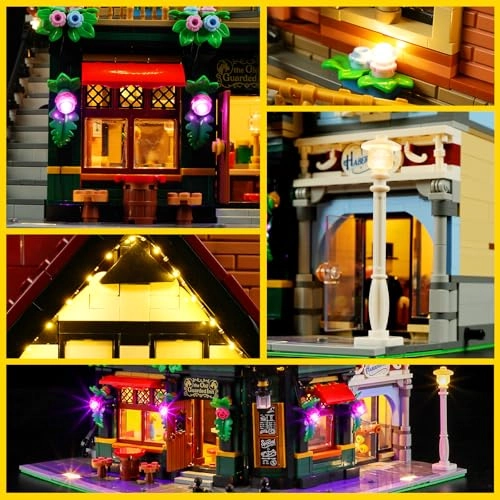 Light Kit for LEGO Tudor Corner 10350 - Plastic 1