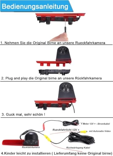 Rear View Camera - Night vision 1280 x 720 pixels