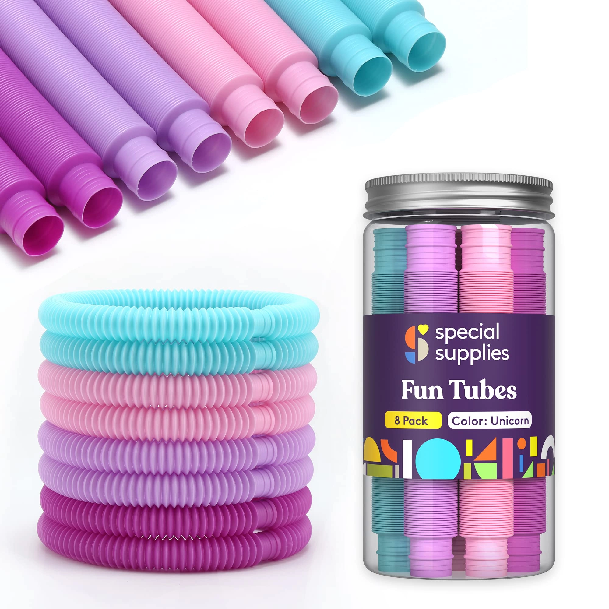 Special Supplies Fun Pull and Stretch Tubes - 8 pieces