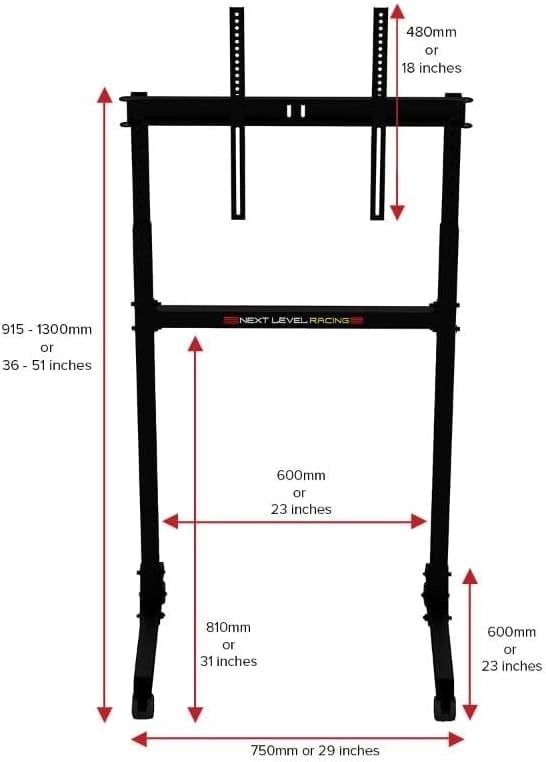 Free Standing Single Monitor Stand - 24”-85” 75 x 75mm to 450 x 660mm