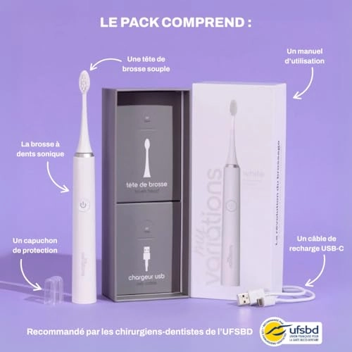 Sonic Electric Toothbrush - Rechargeable 1 Month Battery 5 Brushing Modes