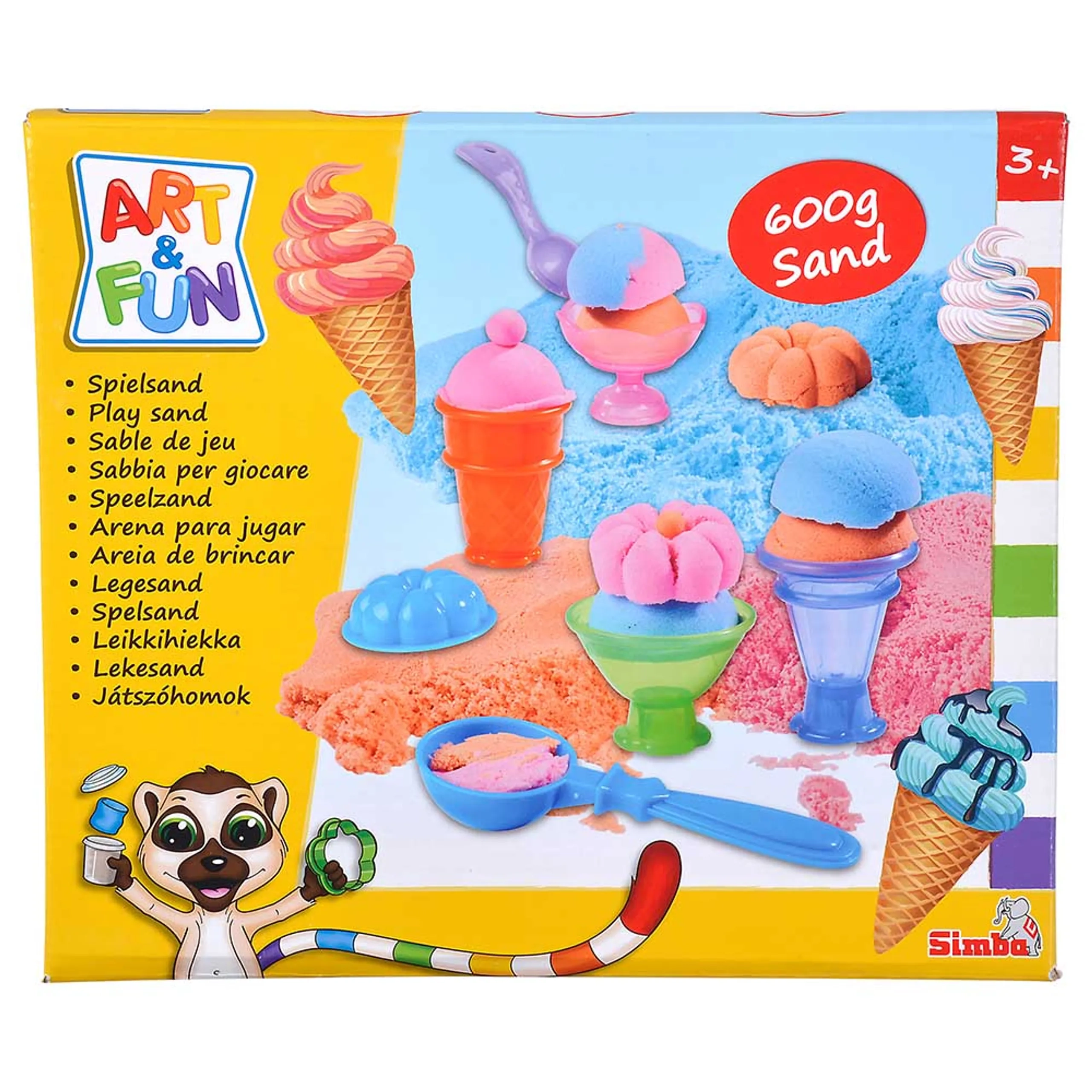 Simba Art & Fun Playsand Set - 600g Ice Creme