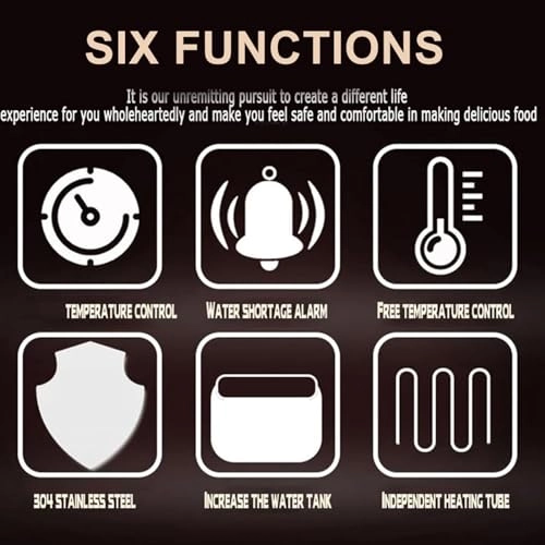 Electric Steamer - 2/4/6-Hole Commercial 30~110°C