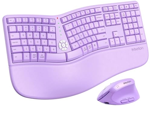 Ergonomic Wireless Keyboard and Mouse - Wired