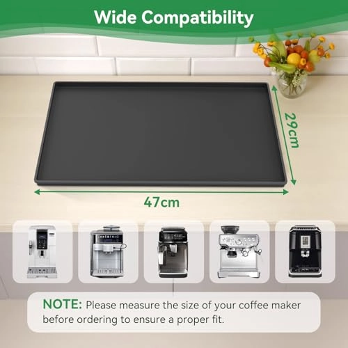 Silicone Mat for Coffee Machines - Non-Slip Waterproof 47 x 29 cm