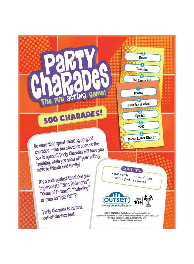 Party Charades Game - English Ages 10 and up