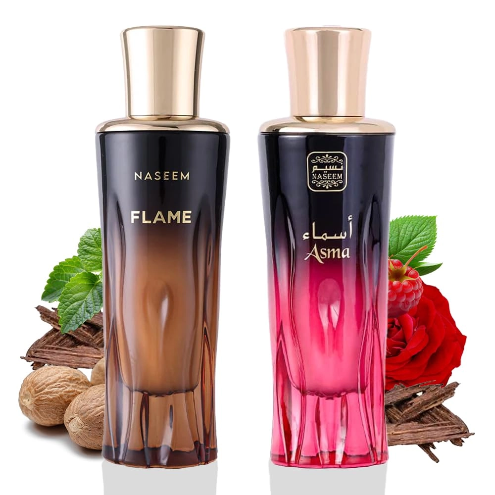 Naseem Flame Eau de Parfum - 80ml + Asma Aqua Eau de Parfum - 80ml