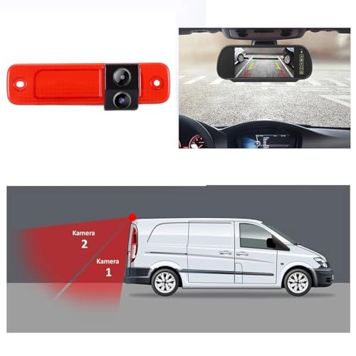 7 Inch Rear View Mirror Monitor - 1024 x RGBx600 + Reversing Camera - 1280 x 720 Px