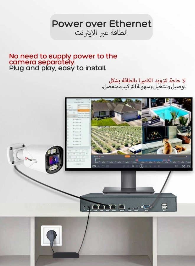 Bullet Camera - 8 megapixel + NVR - 8CH