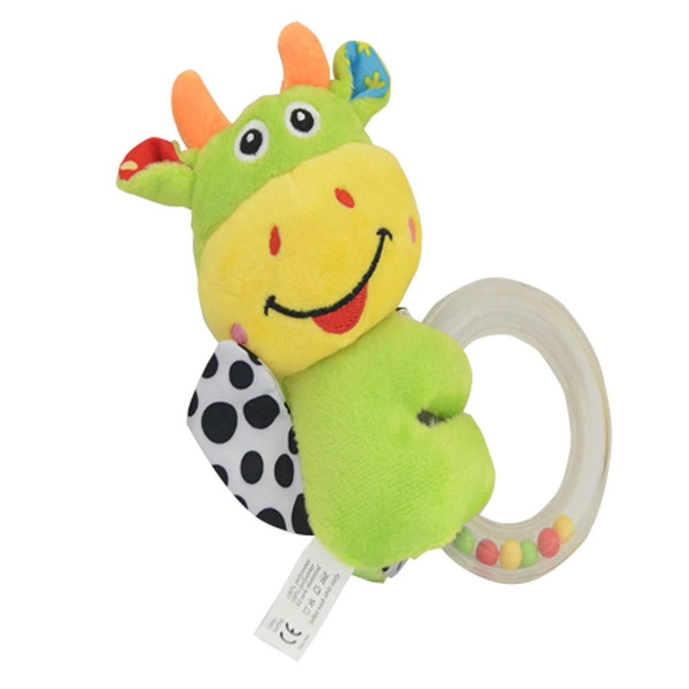 Pixie Baby Cattle Round Rattle Toy - Suitable for 0 month & above Fabric material