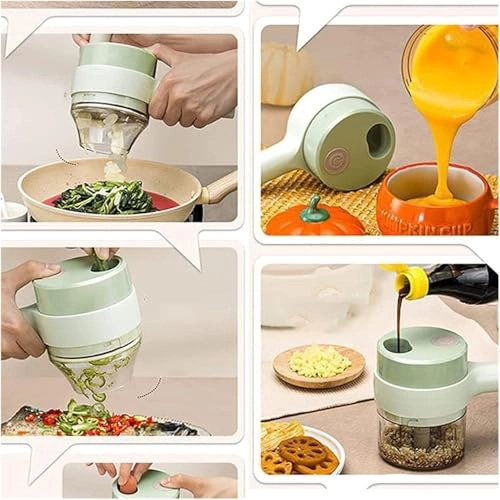 4-in-1 Electric Vegetable Cutter Set - Wireless Rechargeable