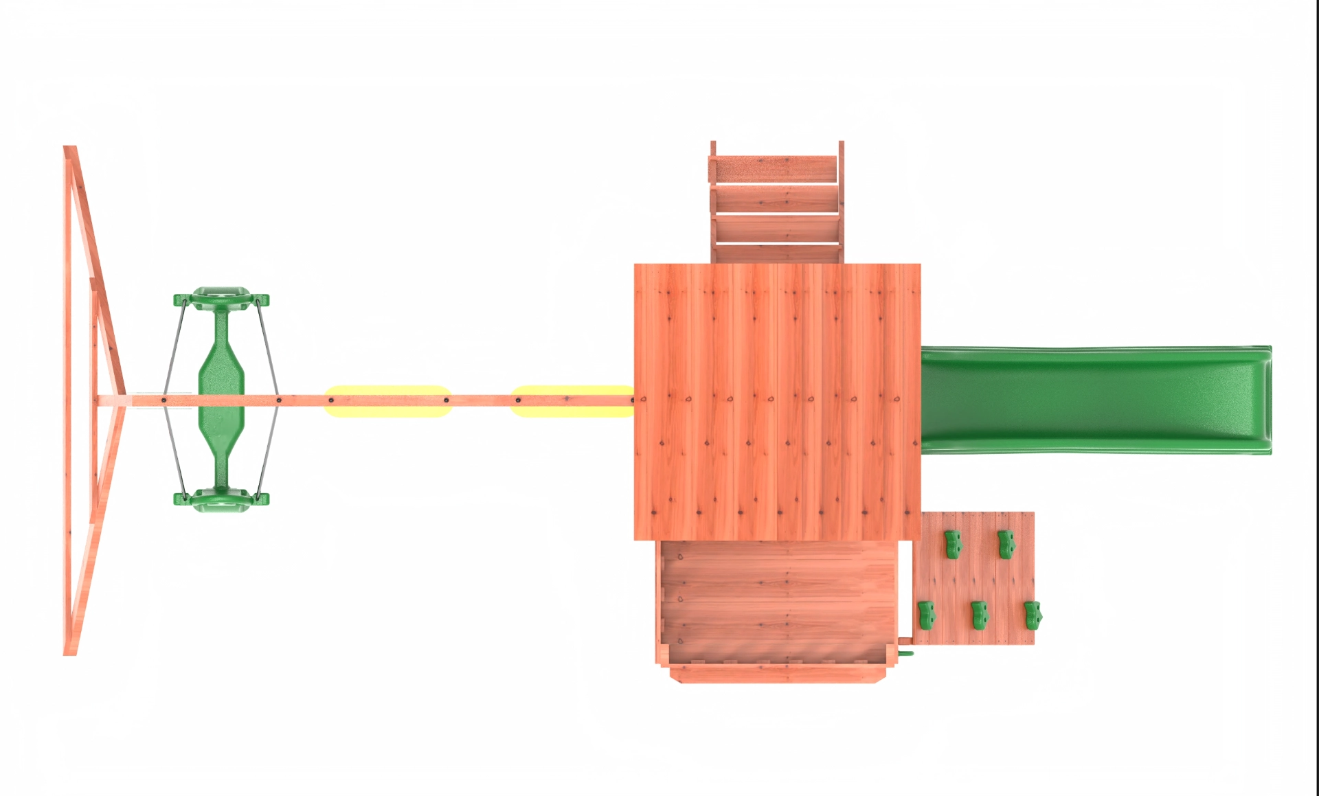 Playful peaks Swing Set - 18 L x 8 W x 10 H ft 2-12 years