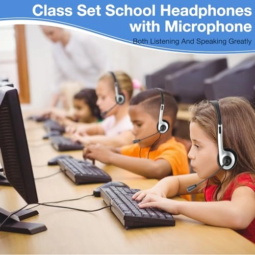 30 Pack Classroom Headphones Wired Headphone