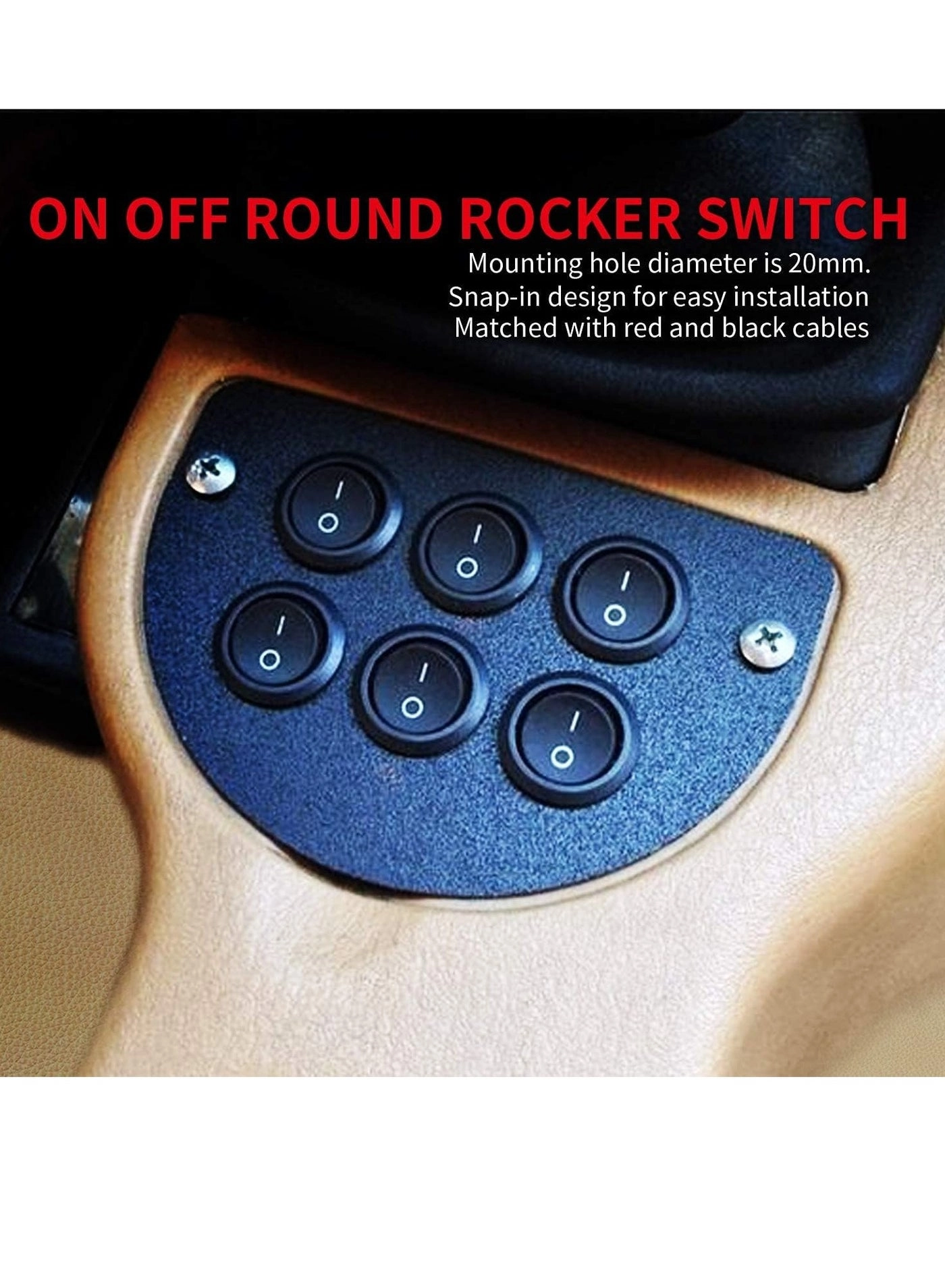 KCD1 Mini Round Rocker Switch - 10 pcs