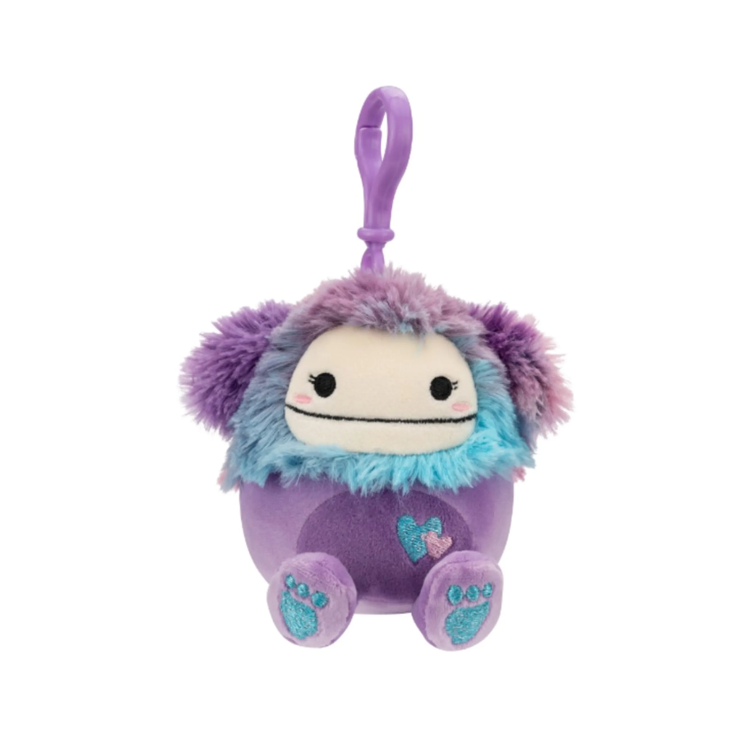 Squishmallows Eden - Little Plush Clip-On Purple Bigfoot 3.5"