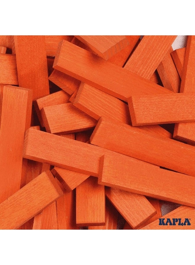 Wooden Construction Set - Orange 40pcs