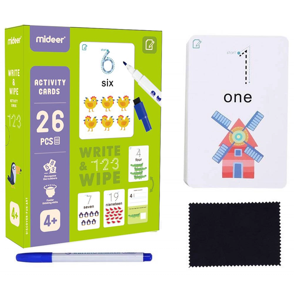 Write & Wipe Cards - 26 pieces dry-erase marker