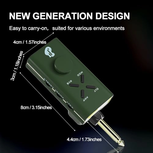 Guitar Headphone Amp - USB Rechargable 24 Guitar Effects