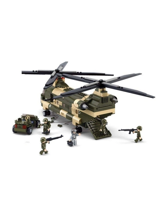 Transport Helicopter + Soldier - Army 520 pcs