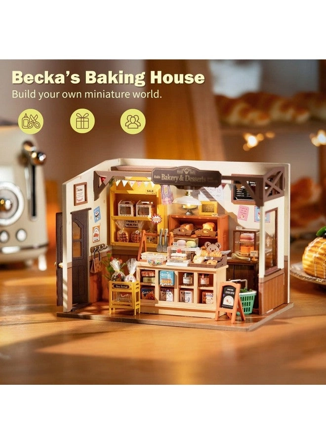 Dollhouse Kitchen Bakery Kit - cream Wood