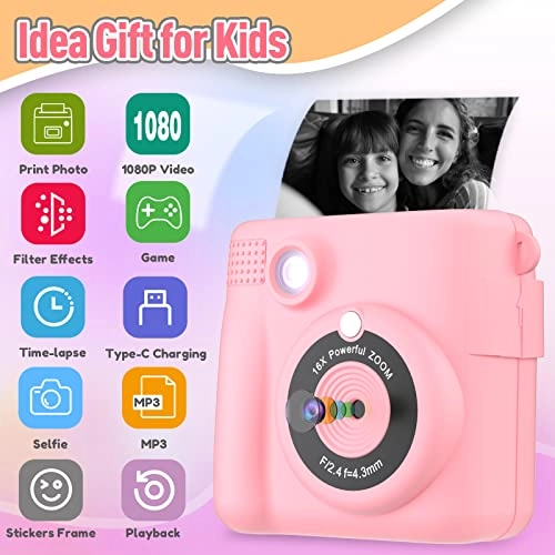 Instant Print Camera - 1080P 2.4 inch