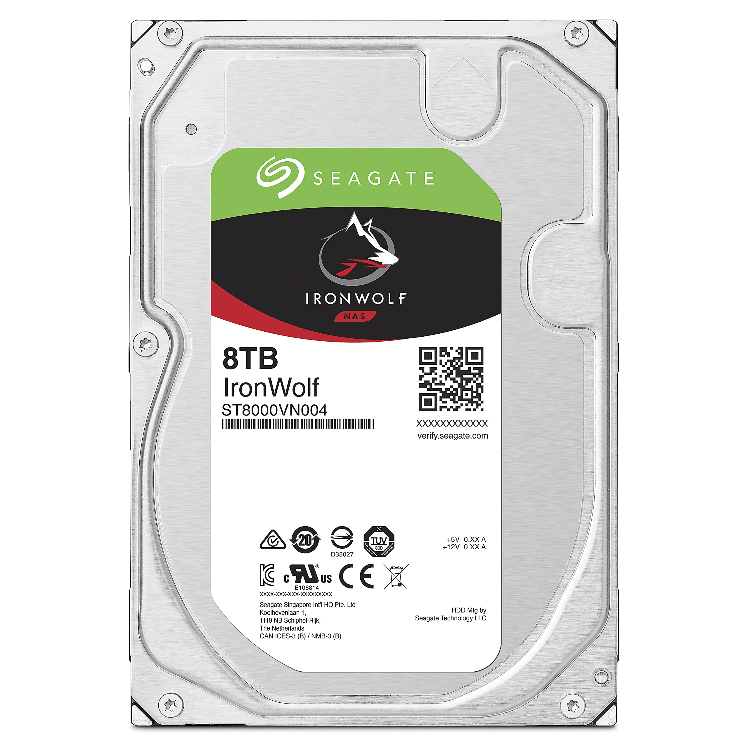 IronWolf 3.5" 7200rpm 256MB SATA 6Gb/s (ST8000VN004) - 8TB
