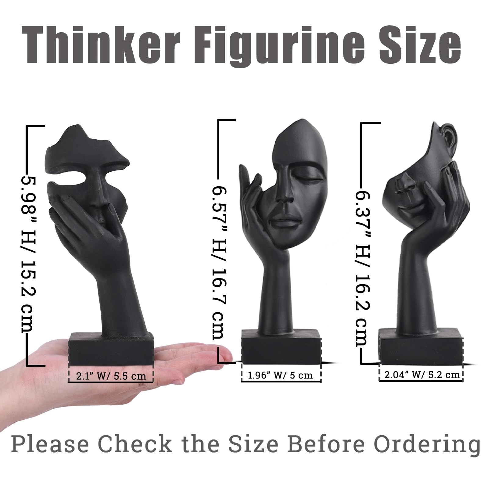 Thinker Statue - Plastic, Resin