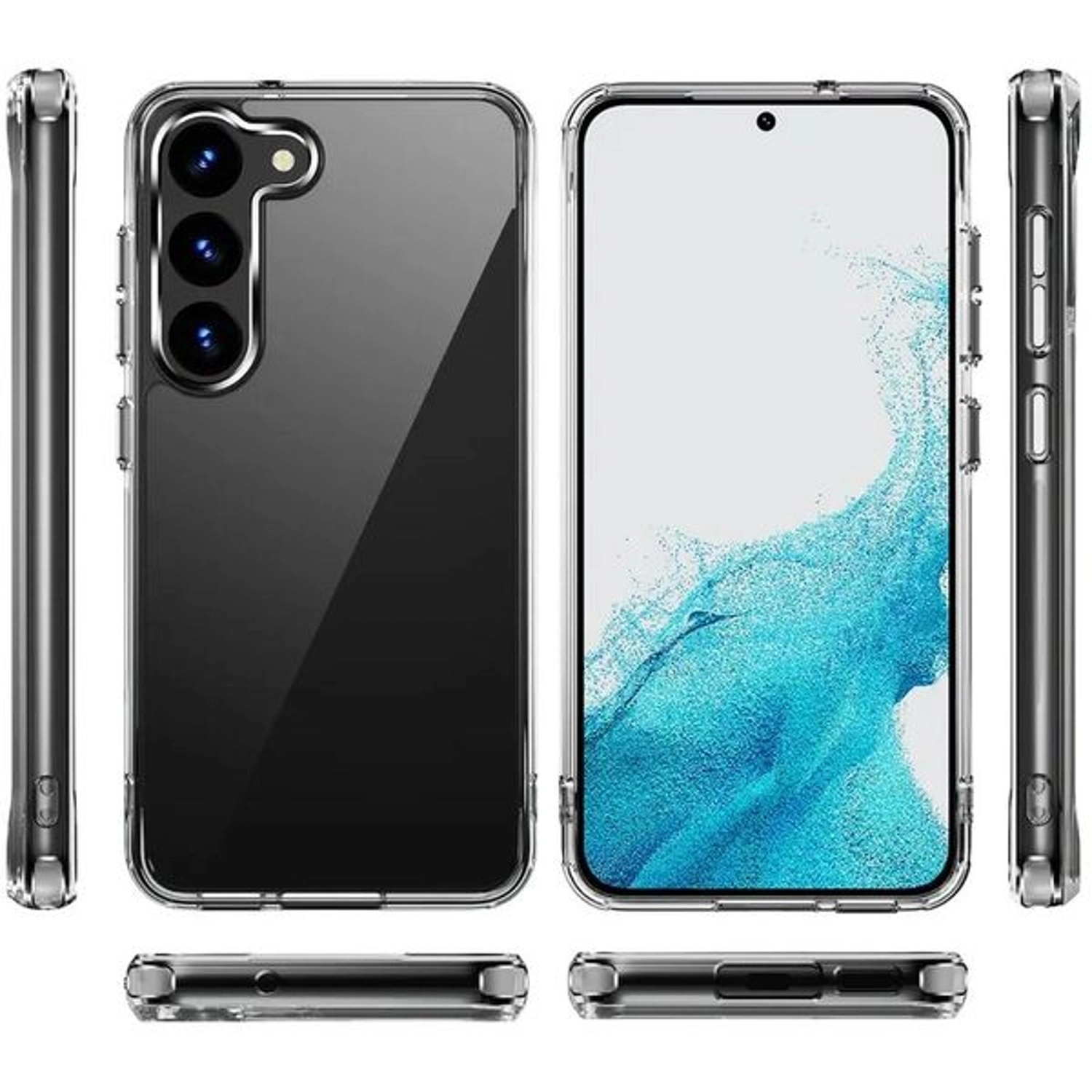 Magnetic Clear Case - Slim Anti-Slip Shockproof for Galaxy S23 Plus