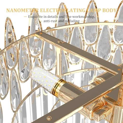 Round Crystal Chandelier - 6000K 4000K 3000K