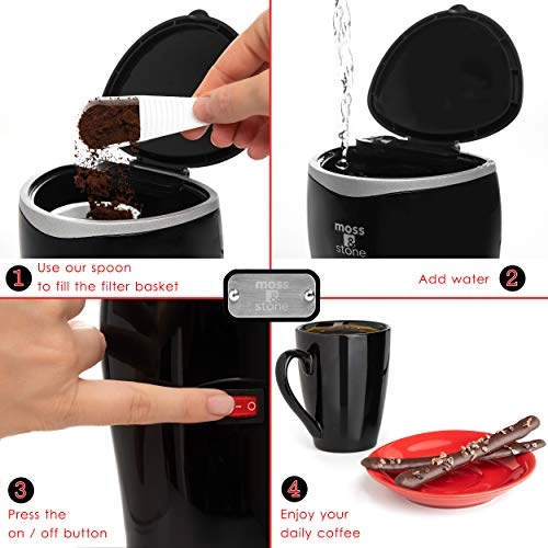 Mini Drip Coffee Maker - 1 Cup Permanent Filter