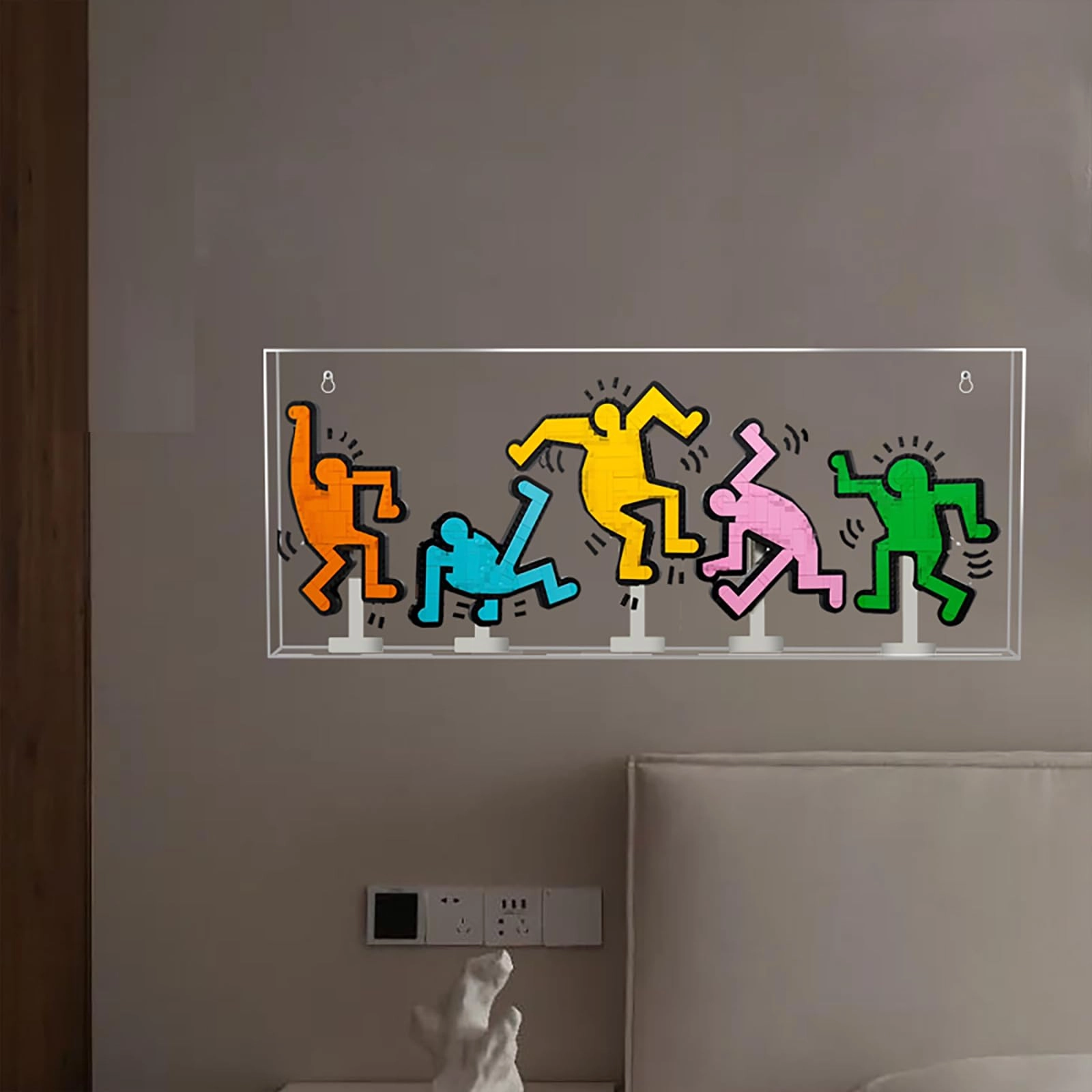 bodamailke 31216 Ke*ith Ha*Ring-Dancing Little Man - Clear Acrylic Display Case Transparent type