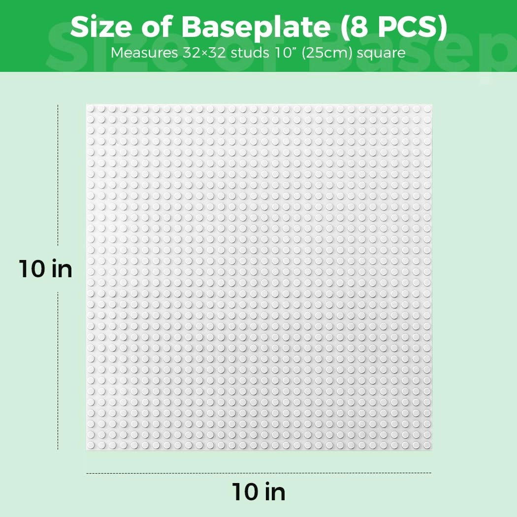 Classic Building Baseplate - 8 pcs