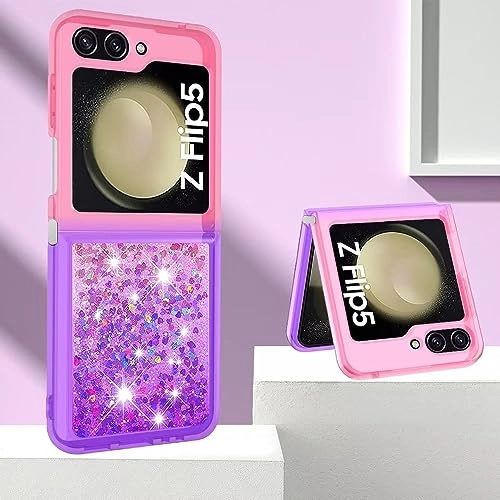 Sparkle Floating Liquid Case - Polyurethane Silicone for Samsung Galaxy Z Flip 5