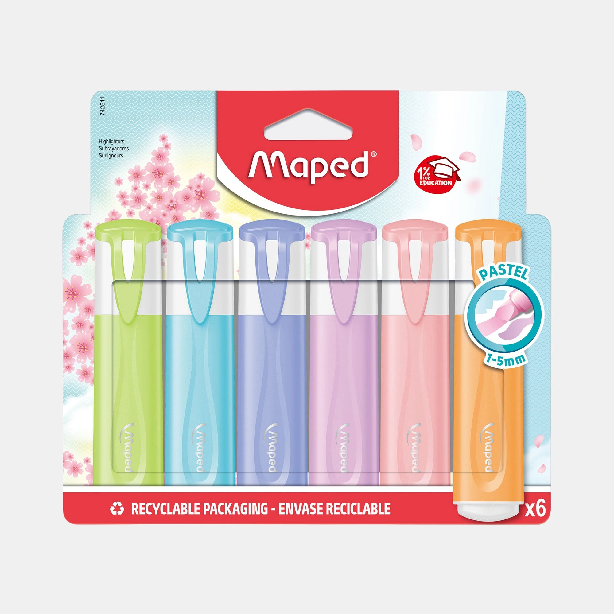 Maped Fluo Peps - Pastel