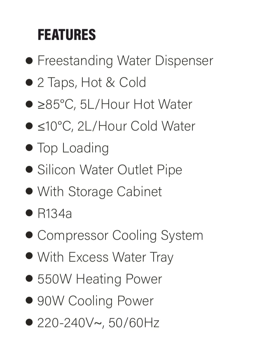 Top Loading Water Dispenser - 3L 1L