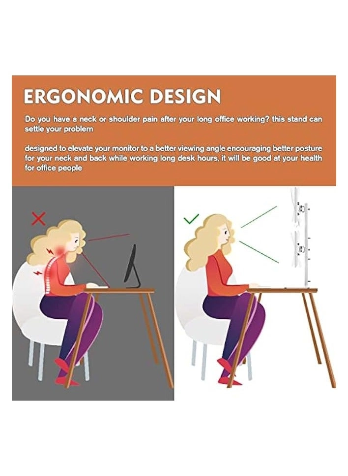 Dual Monitor Stand - 32 inch 75mm x 75mm 100mm x 100mm