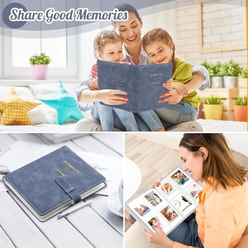 3.5x2.3" 256 Pockets PU Leather Photo Album