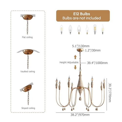 Chandelier - 8-Light 38.2"
