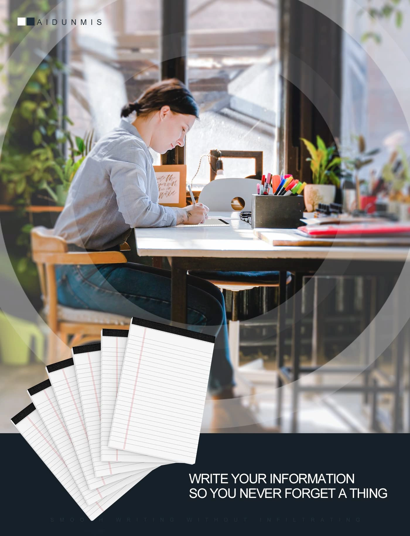 Note Pads 5x8 Softcover - Lined 30 Sheets
