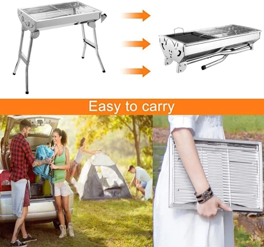 Portable Stainless Steel Charcoal Grill - Charcoal