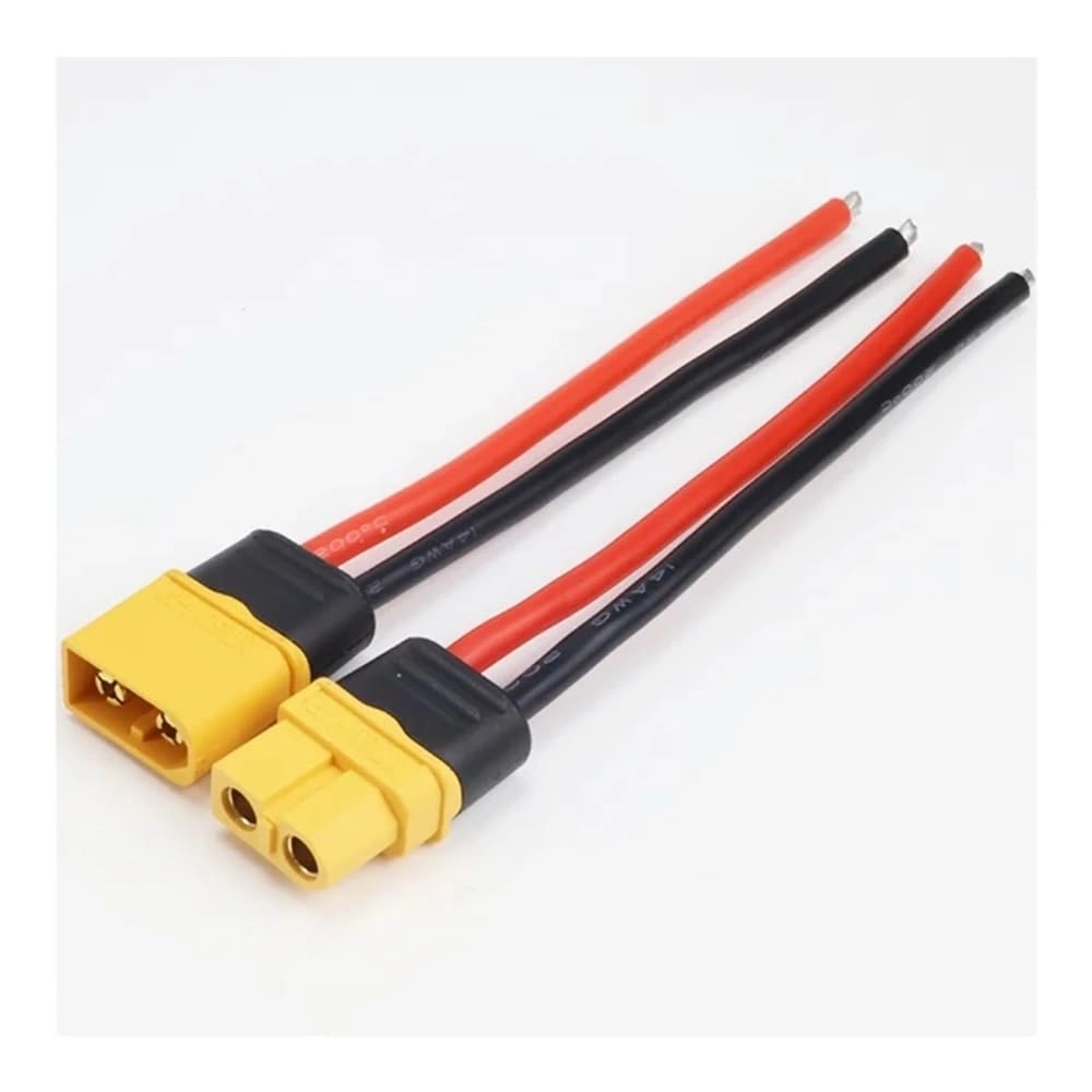 Male Female Connector - 1 Pair 10CM 14AWG