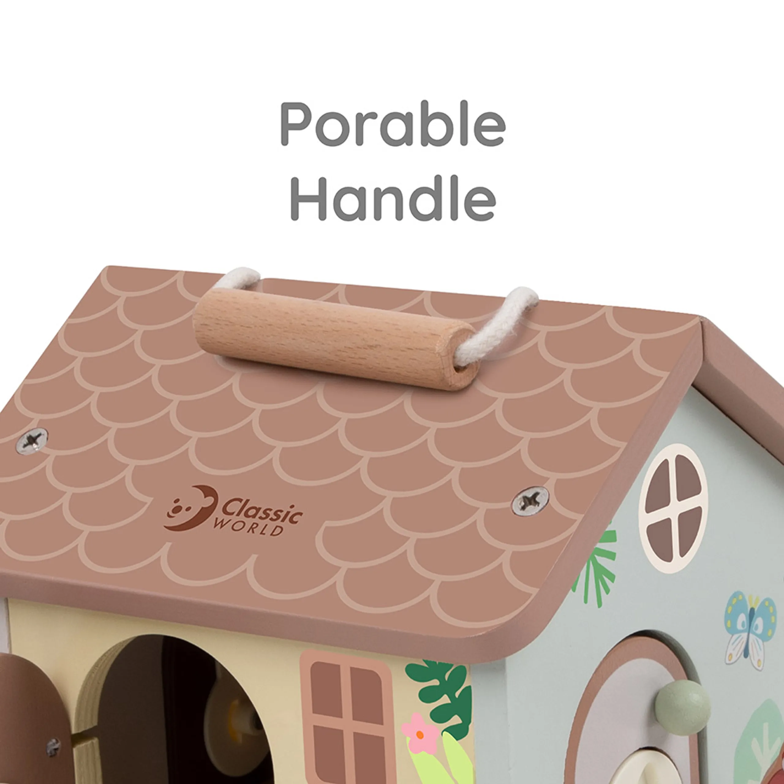 Wooden Locking House - 11 pcs (30284065-CIHL-20270)