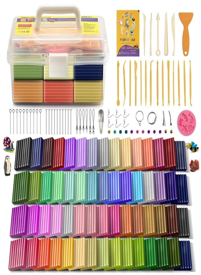 Polymer Clay - Oven Baked Non-Sticky 60 pcs.