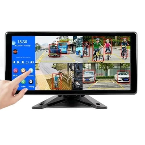 4 Channel Split Smart Blind Spot Radar Alarm Truck Bus Car Recorder Monitor - 1024*600