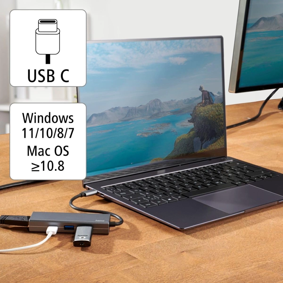 Type-C Hub - 0.11m Black