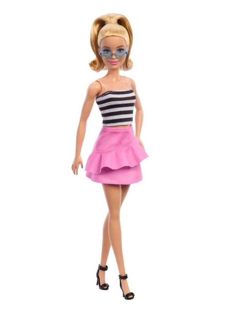 Barbie Fashionistas #214 - Black Wavy Hair Twist ‘n’ Turn Dress 65th Anniversary Ages 3+
