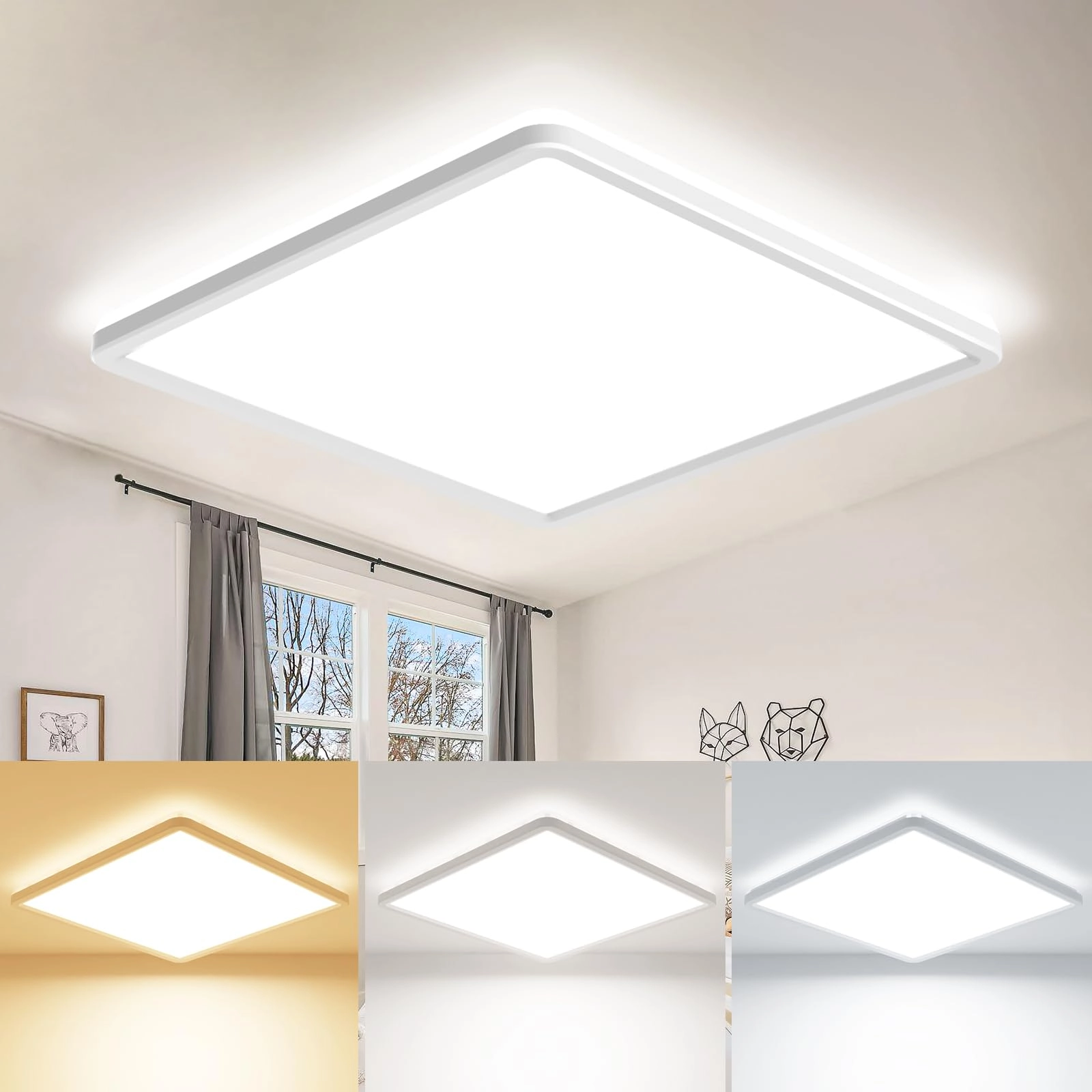 zemty LED Ceiling Light - 3000K 4000K 6500K